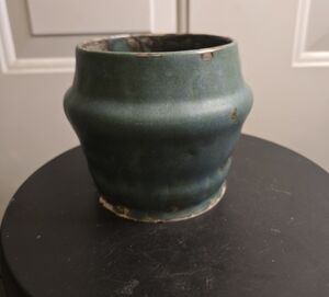 Studio Pottery Matte Glaze Handcrafted Green Ceramic Vase